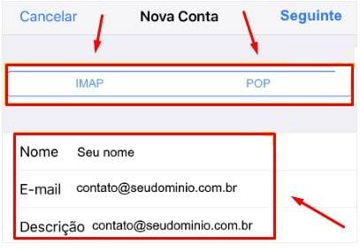 configurar e-mail no iphone