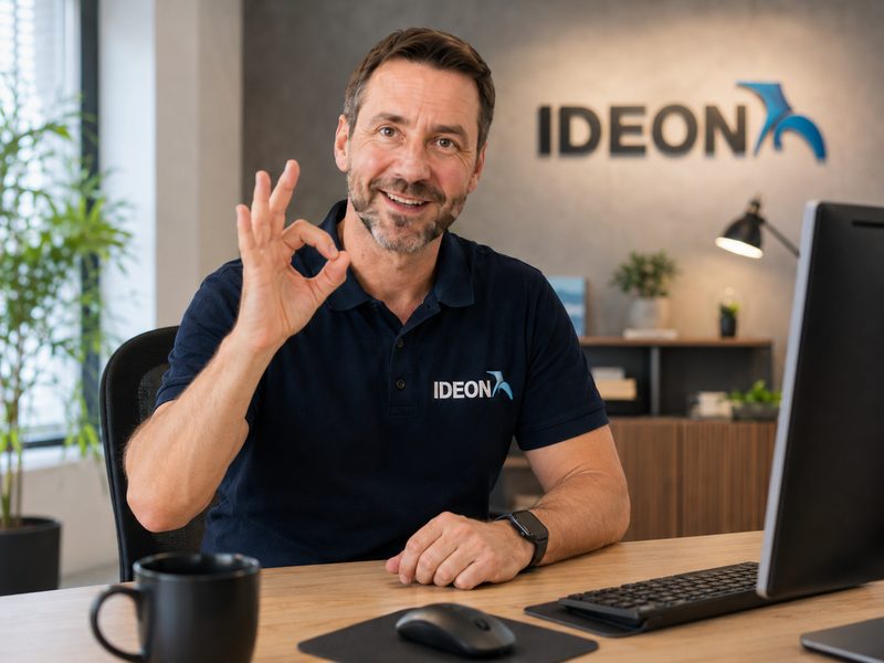 Consultor IDEON em atendimento por vídeo no IDEONboard