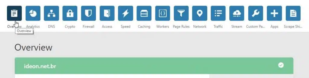 Painel de Administração do Cloudflare