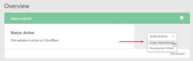 Painel de Administração do Cloudflare