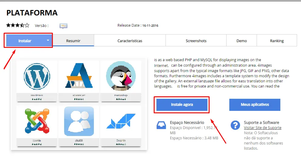instalação dotProject