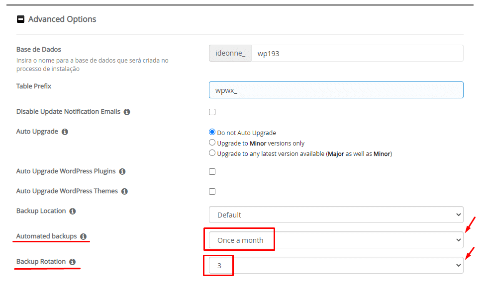 instalação wordpress