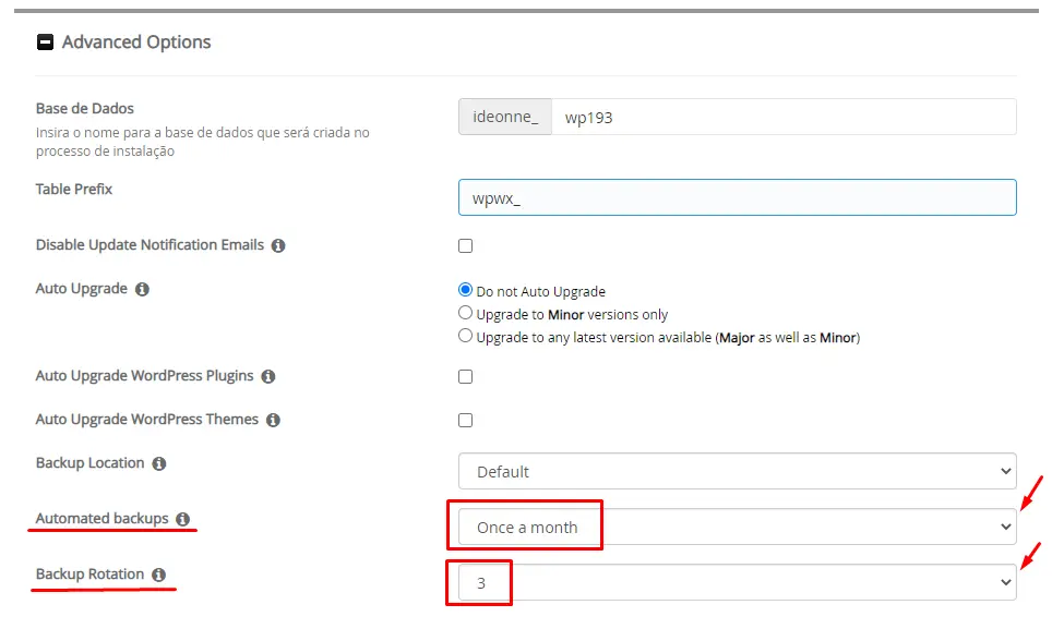 instalação wordpress