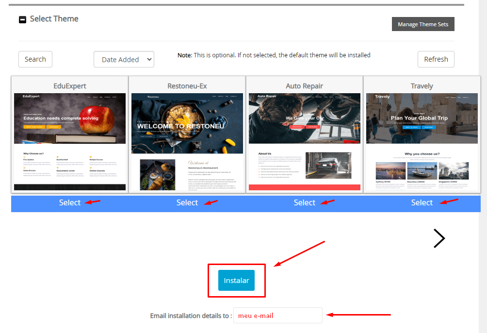instalação wordpress