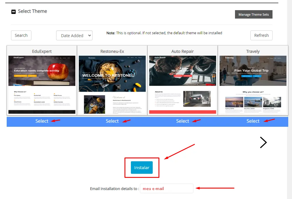 instalação wordpress